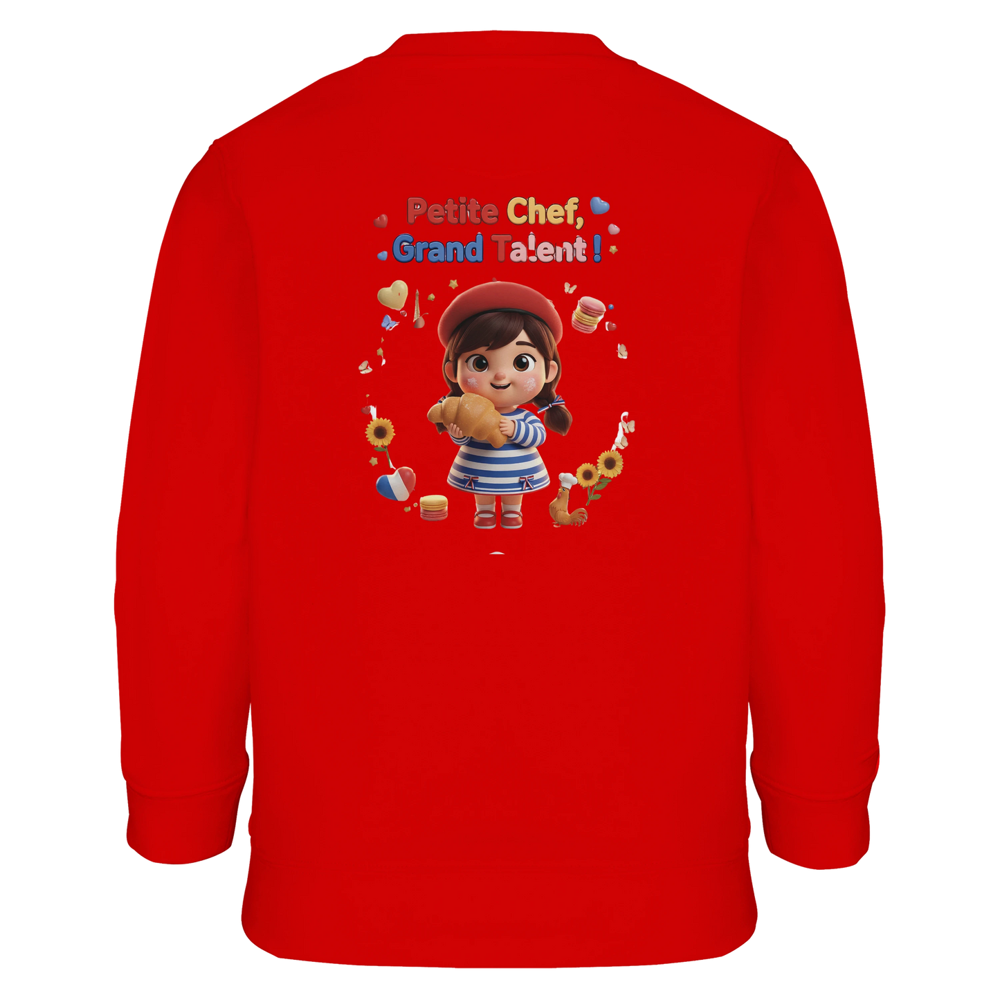 Sweat-shirt fille "Petite Chef, Grand Talent" – Coton Écoresponsable