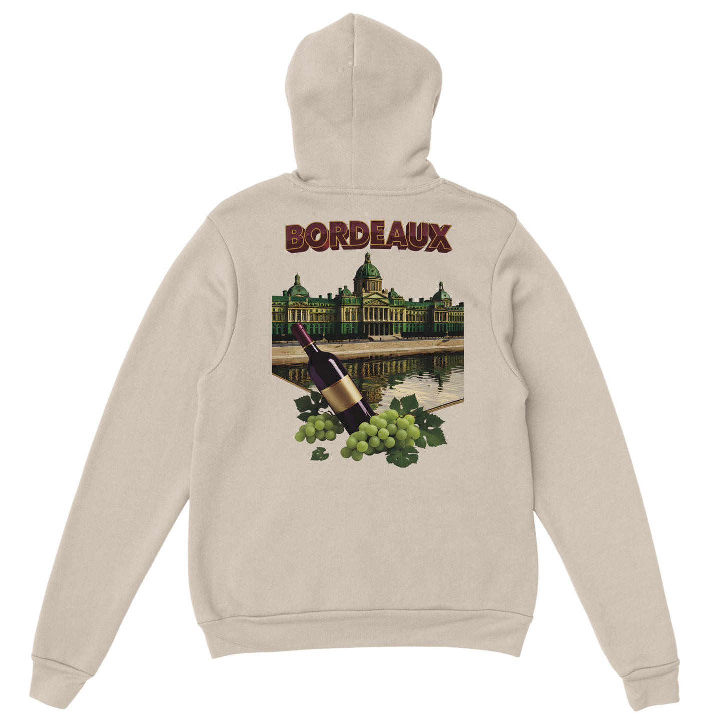 Sweat à capuche unisexe bordeaux Ville de France - Confort premium