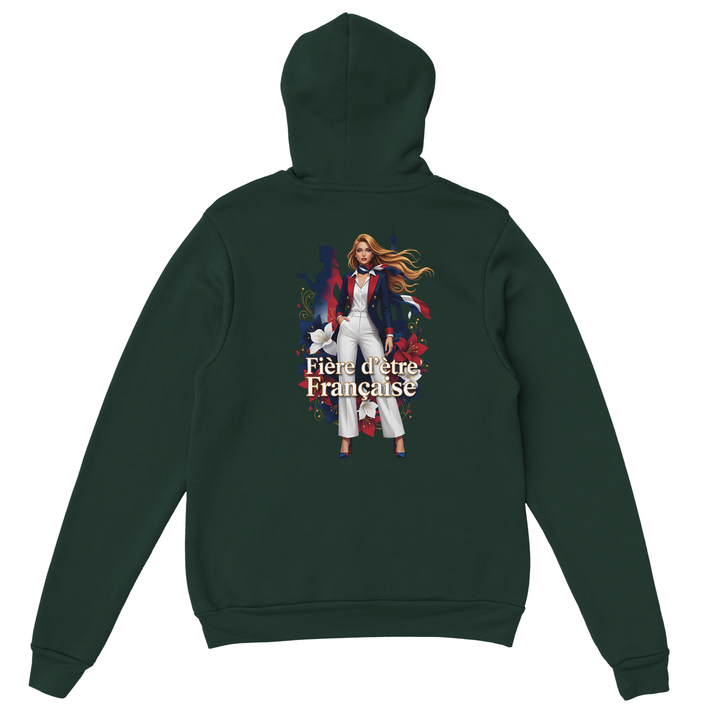 Sweat à Capuche Femme Fière d'être Française - Confort Premium