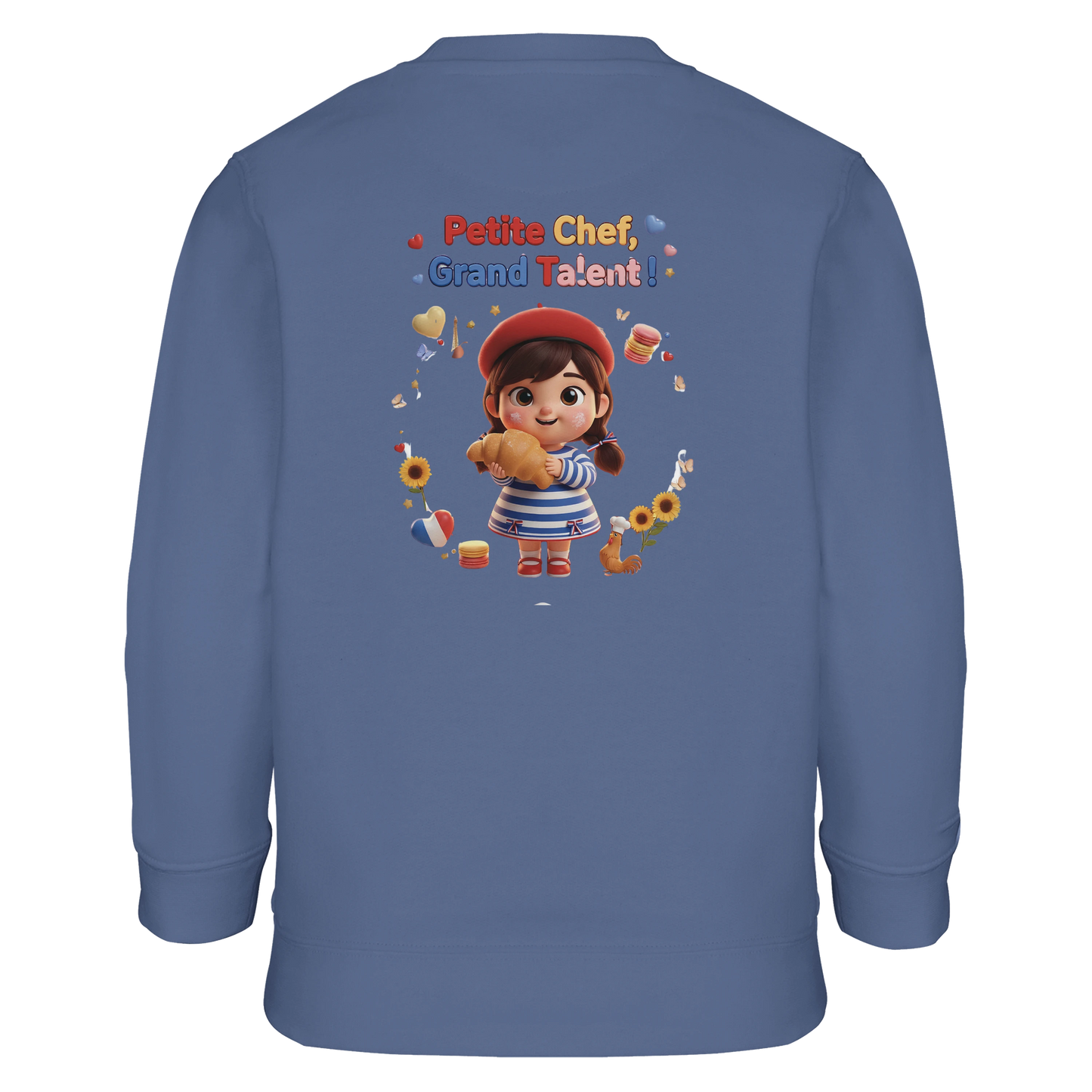 Sweat-shirt fille "Petite Chef, Grand Talent" – Coton Écoresponsable