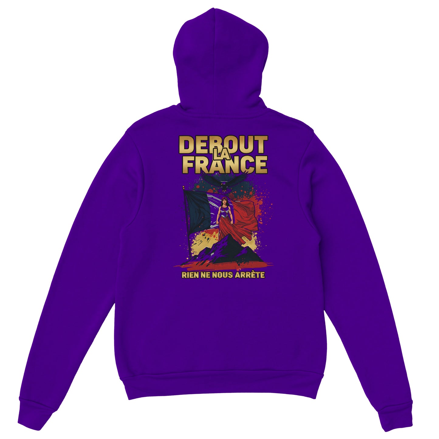 Sweat à capuche femme Debout la France - Hoodie en coton mélangé premium
