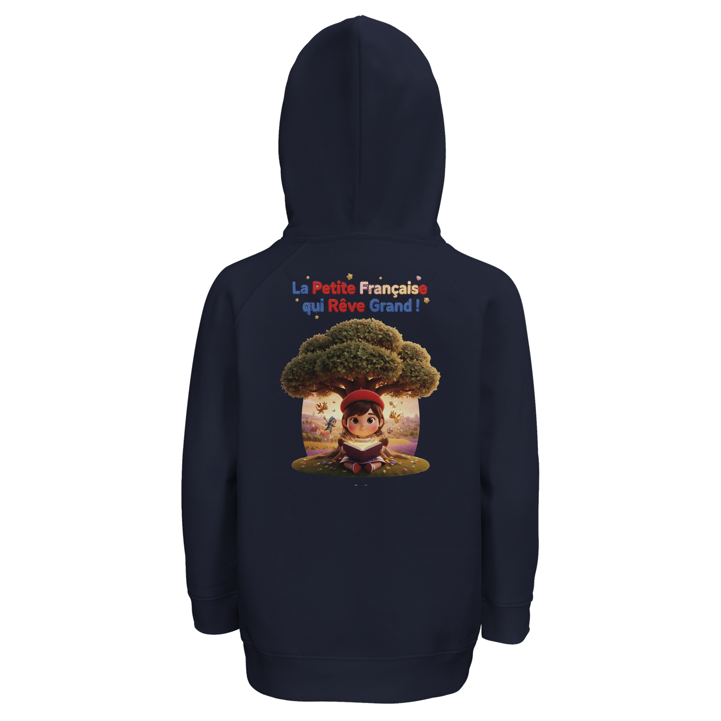 Sweat à capuche fille - La petite française qui rêve grand