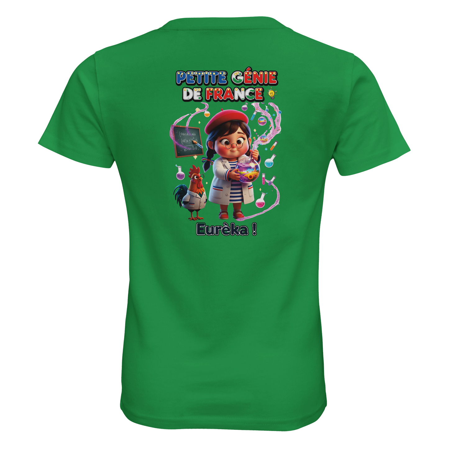 T-Shirt Fille "Petite Génie de France" - 100% Coton Bio