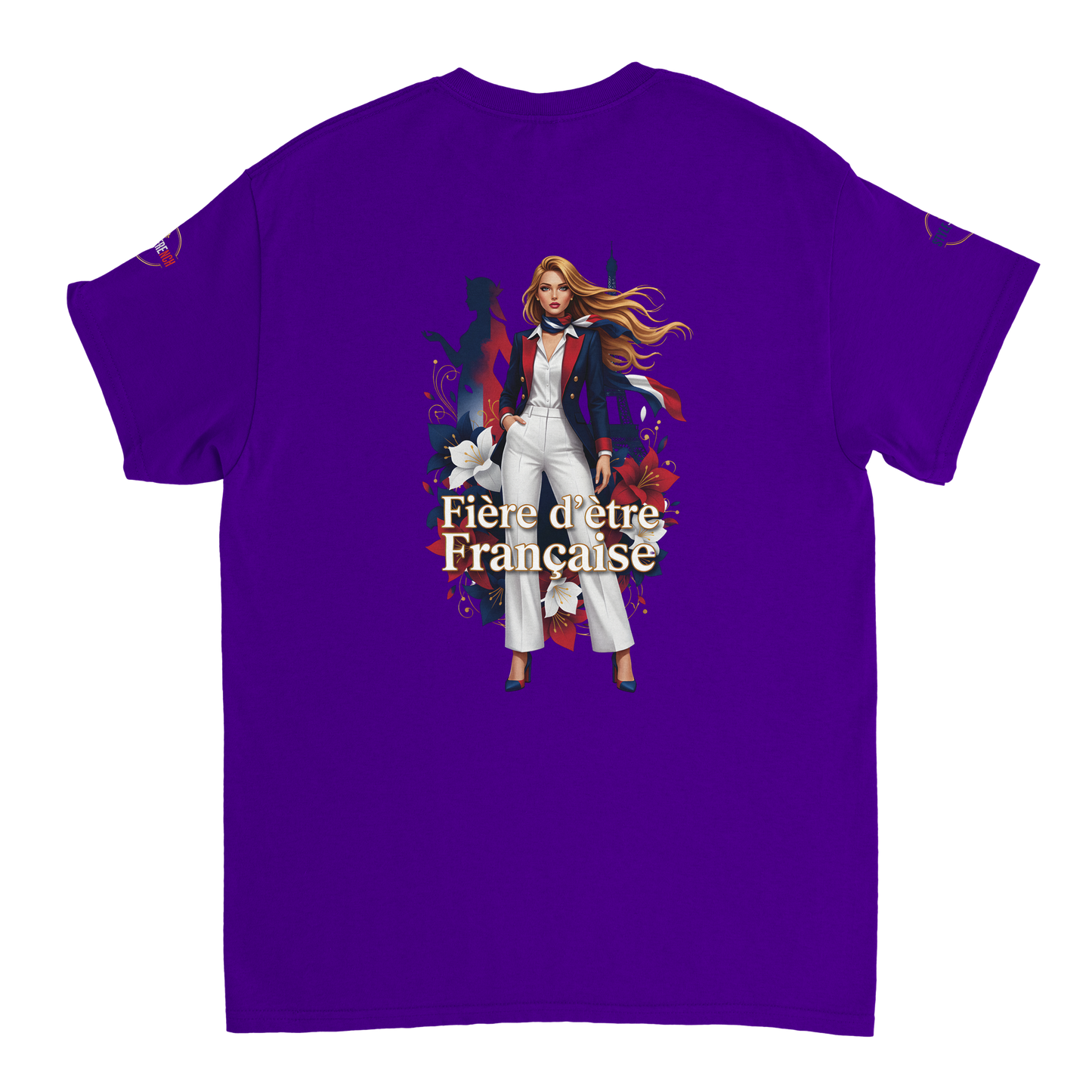 T-Shirt Femme Fière d'Être Française – Coton Premium