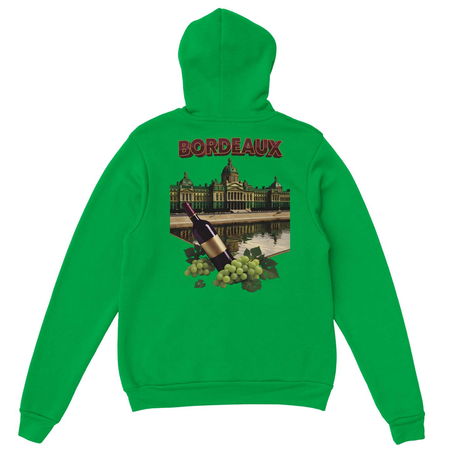 Sweat à capuche unisexe bordeaux Ville de France - Confort premium