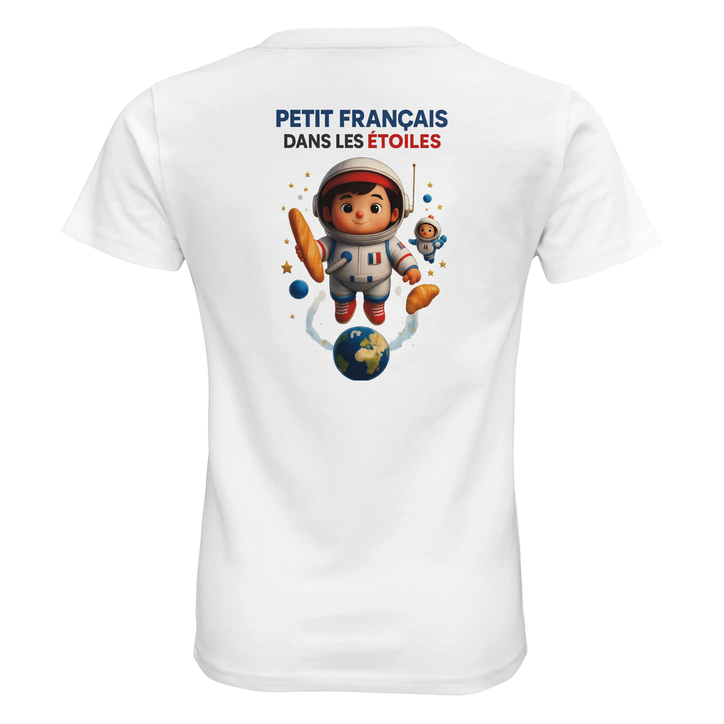 T-shirt garçon Petit Français Dans les Étoiles – 100% Coton Bio