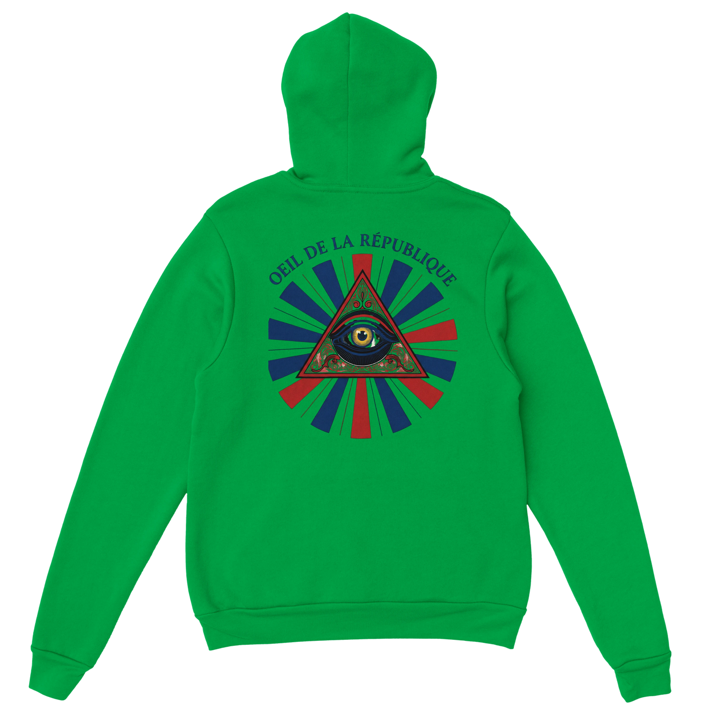 Sweat à capuche Homme - Design Œil de la République - Premium Confort