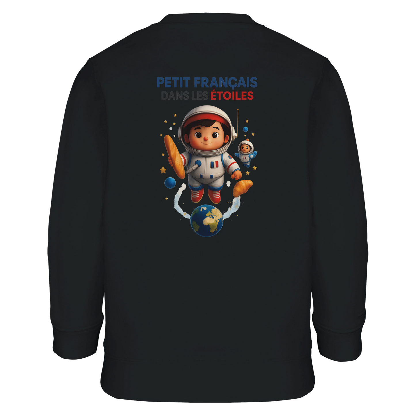 Sweat-shirt garçon Petit Français dans les Étoiles - Coton Écologique et Polaire