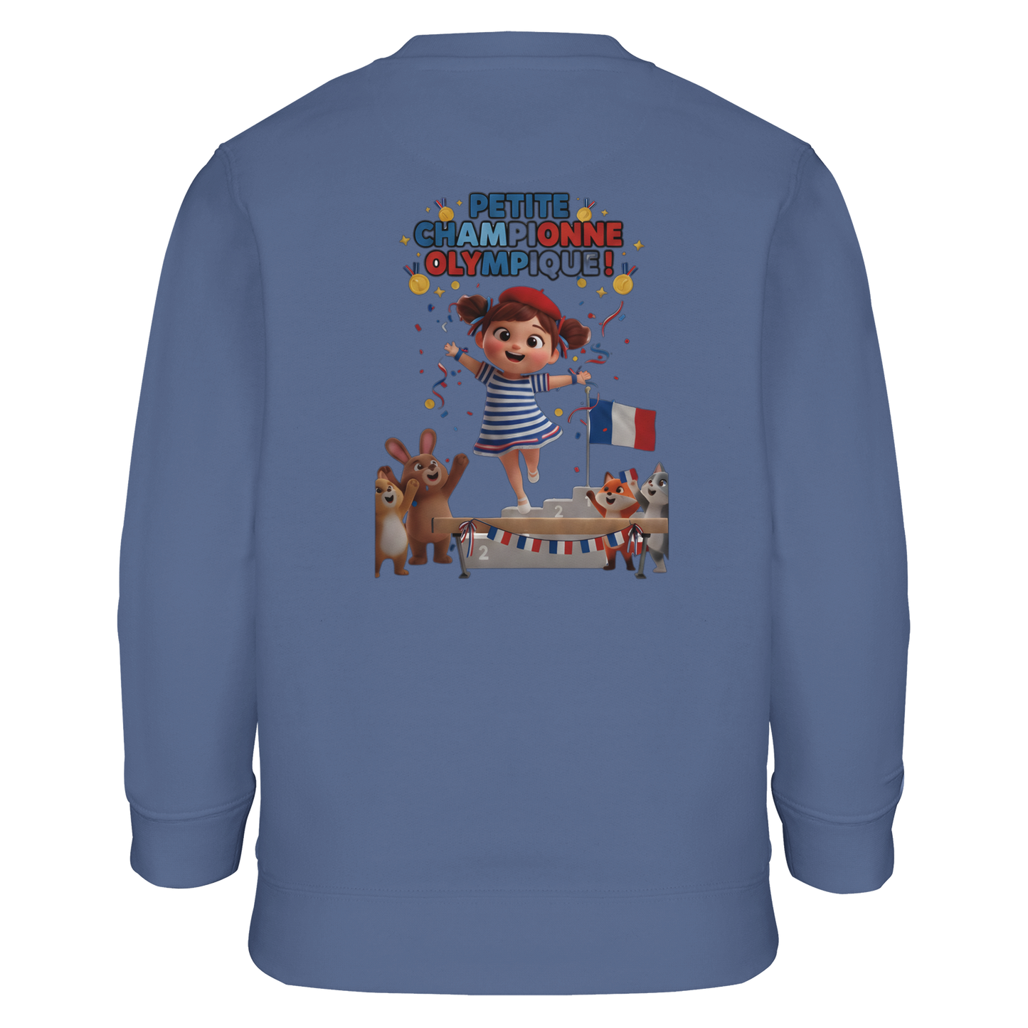 Sweat-shirt fille Petite Championne Olympique – Confort Éco-Responsable