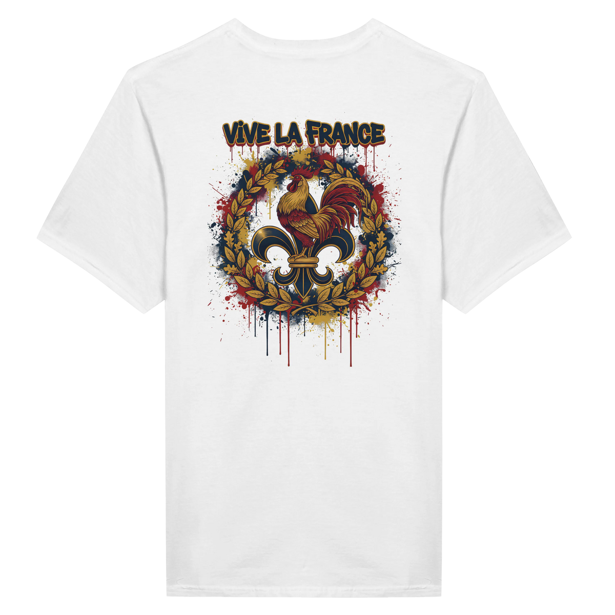 T-shirt Homme 'Vive la France' – Coton Premium, Coupe Classique