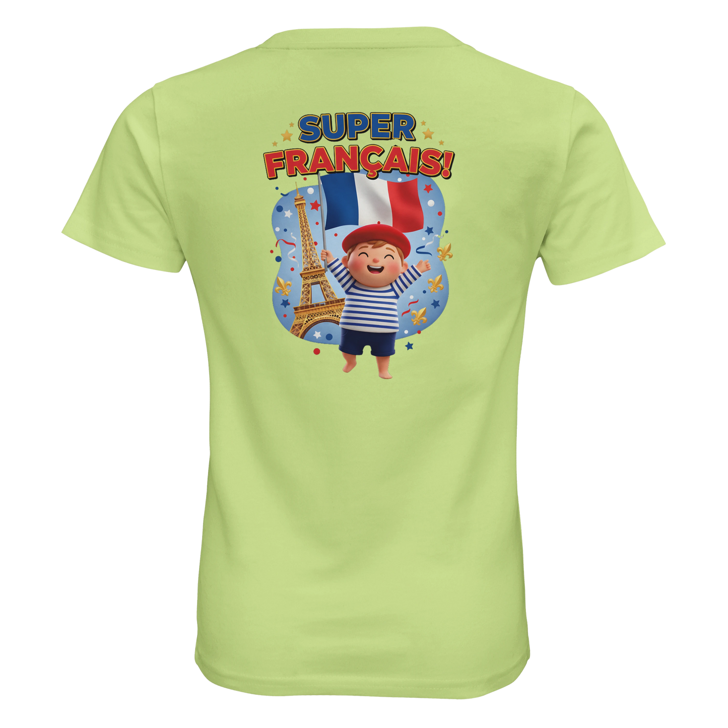 T-shirt Garçon Super Français - 100% Coton Bio