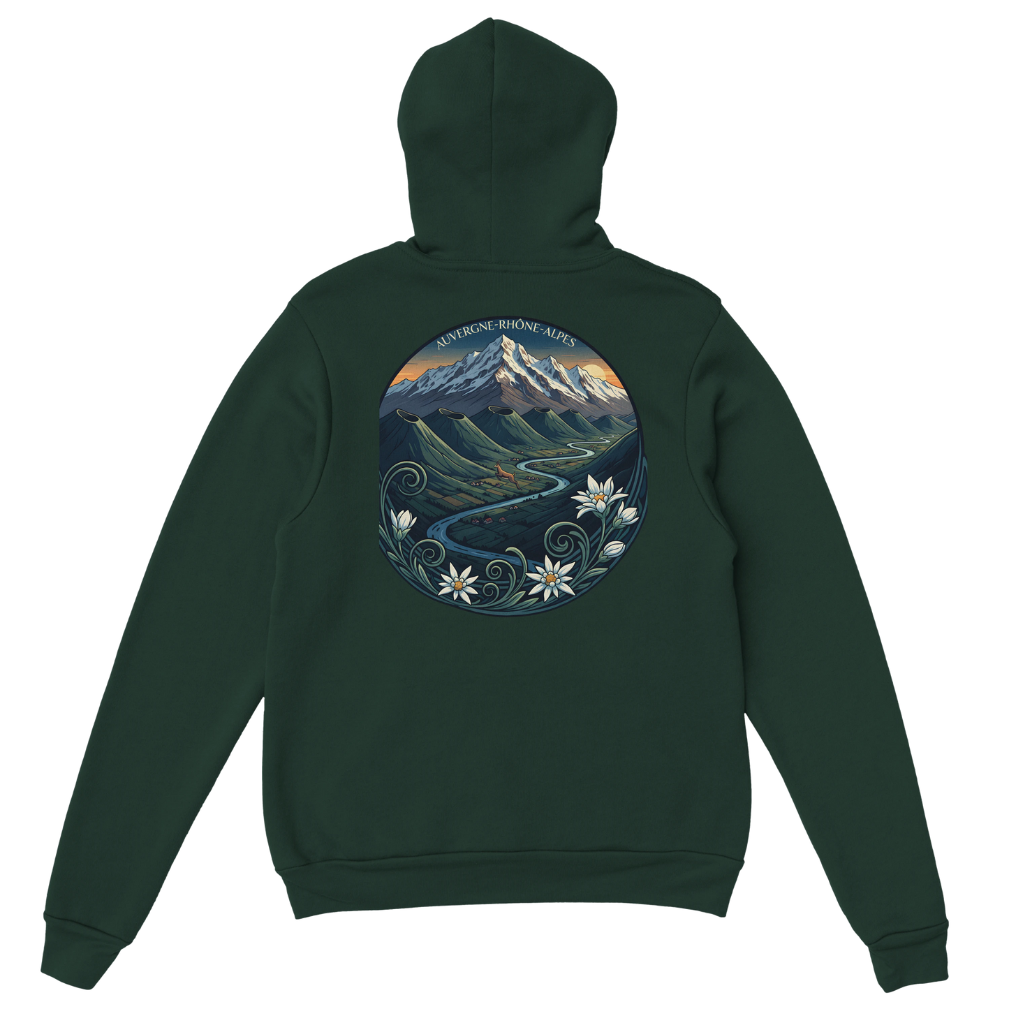 Sweat à capuche unisexe Auvergne-Rhône-Alpes – Confort et style régional