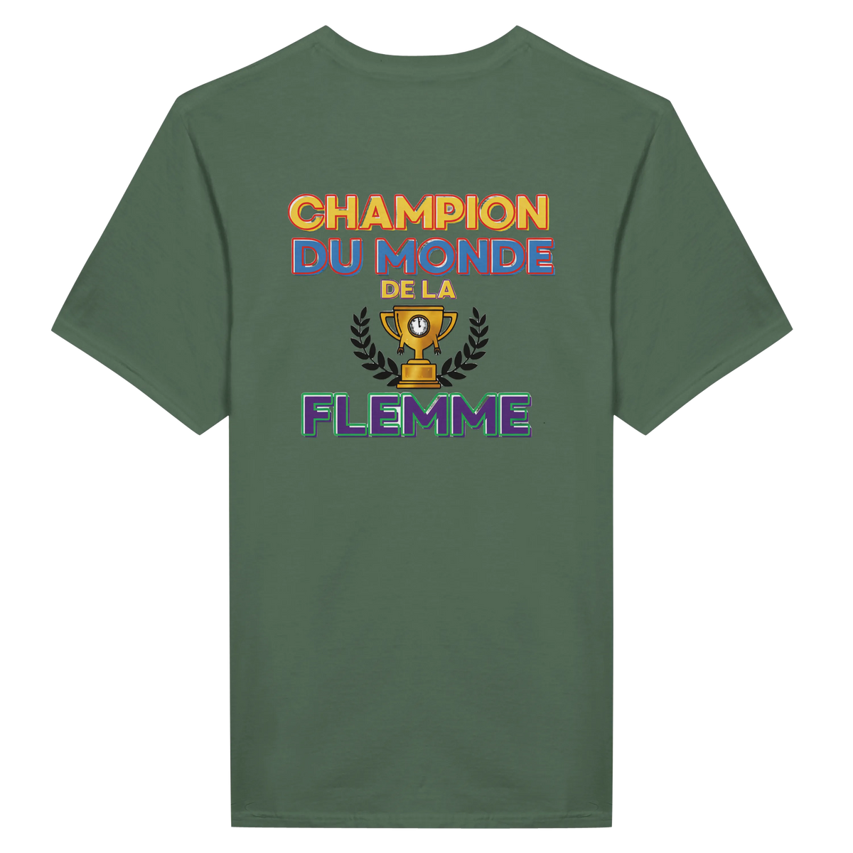 T-Shirt Homme - Champion du Monde de la Flemme - Confort Premium