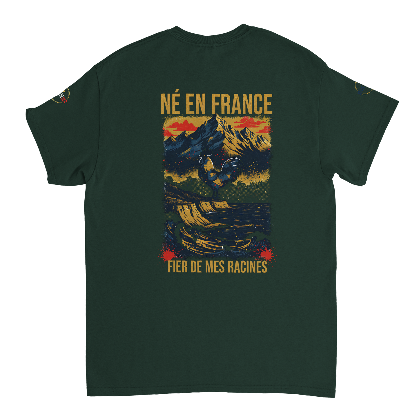 T-Shirt Premium 'Né en France' – Coton Épais à Coupe Classique