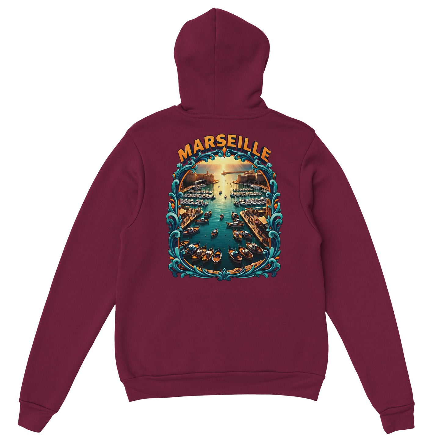 Sweat à capuche unisexe Marseille – Hoodie premium en coton mélangé