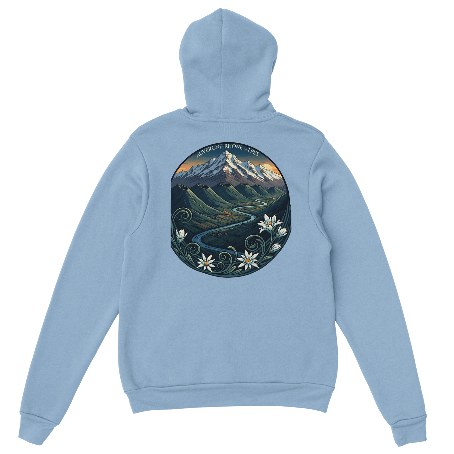 Sweat à capuche unisexe Auvergne-Rhône-Alpes – Confort et style régional