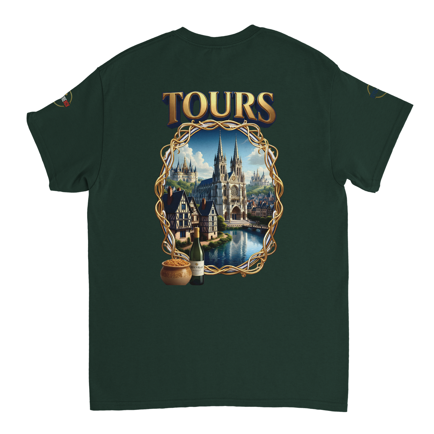 T-shirt Unisexe Tours Ville de France – Coton Épais Premium