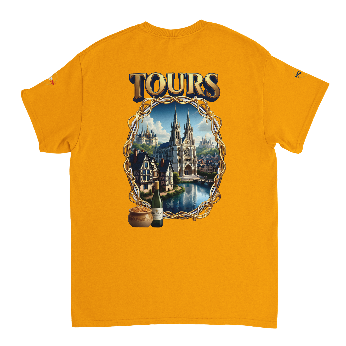 T-shirt Unisexe Tours Ville de France – Coton Épais Premium