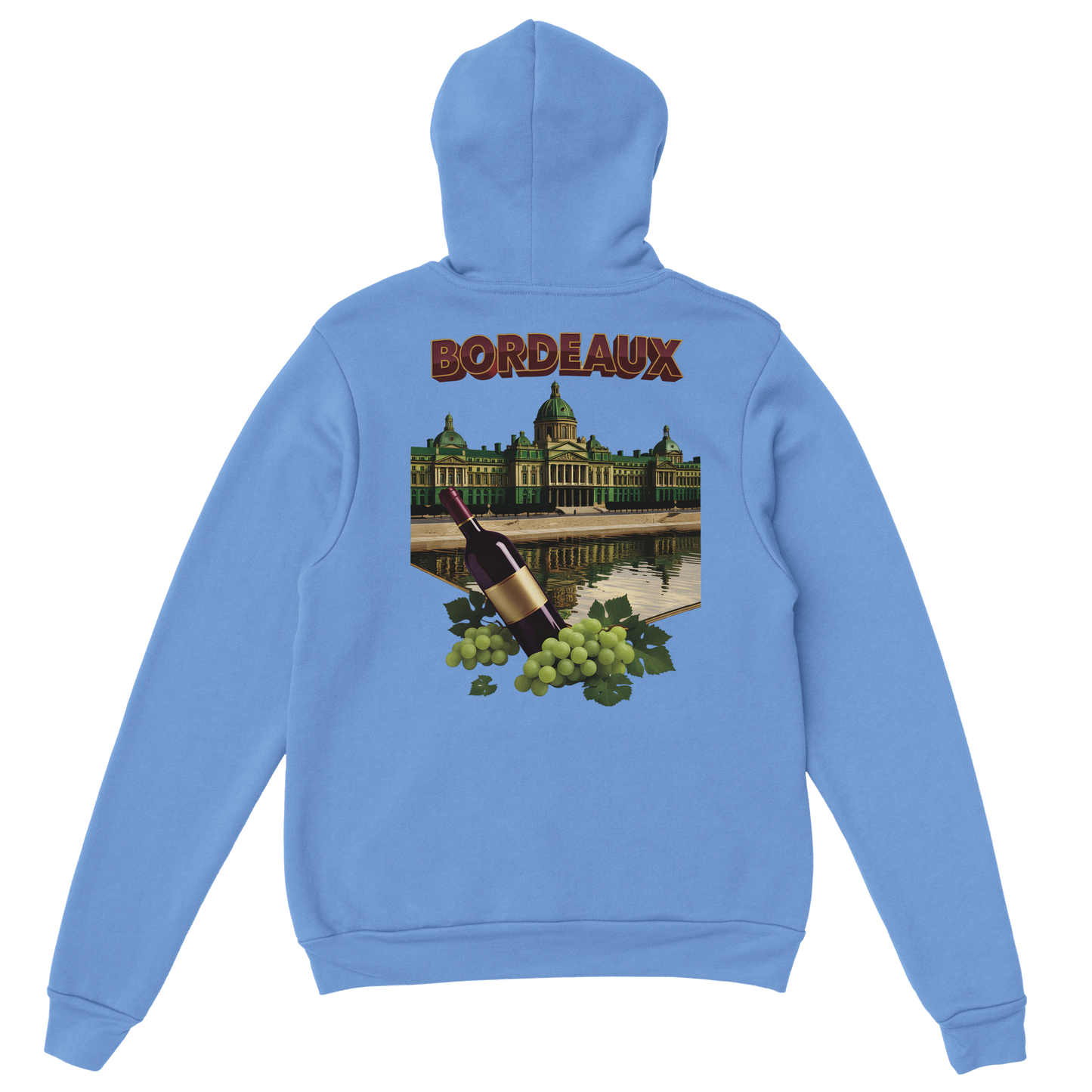 Sweat à capuche unisexe bordeaux Ville de France - Confort premium