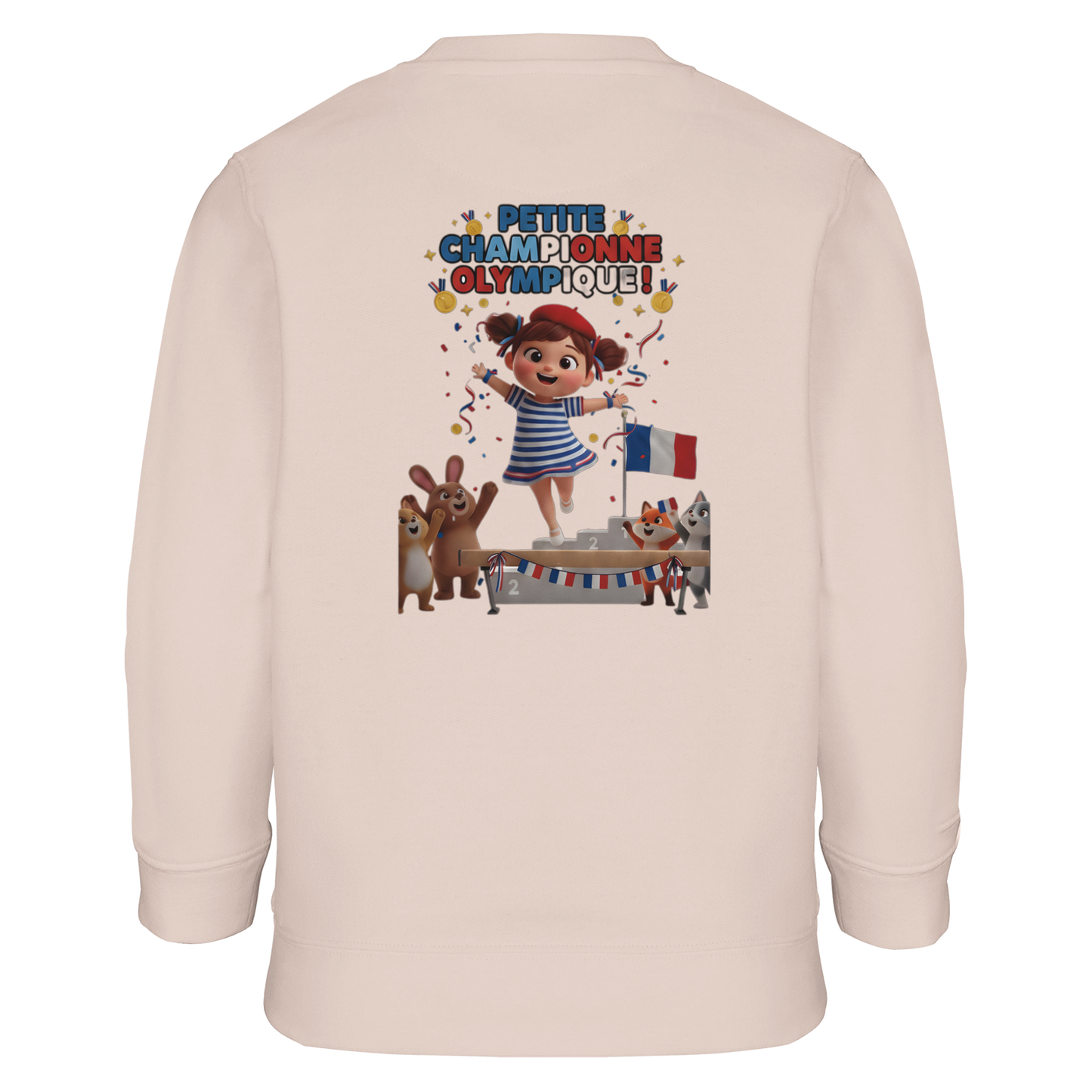 Sweat-shirt fille Petite Championne Olympique – Confort Éco-Responsable
