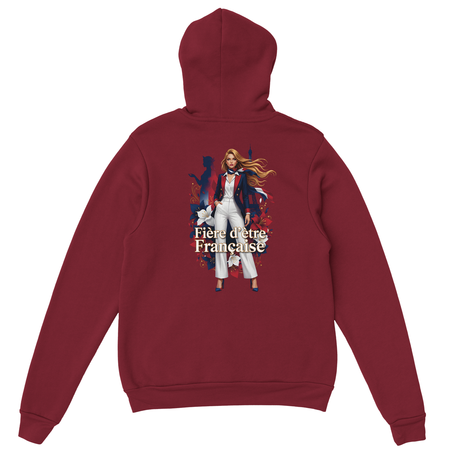 Sweat à Capuche Femme Fière d'être Française - Confort Premium
