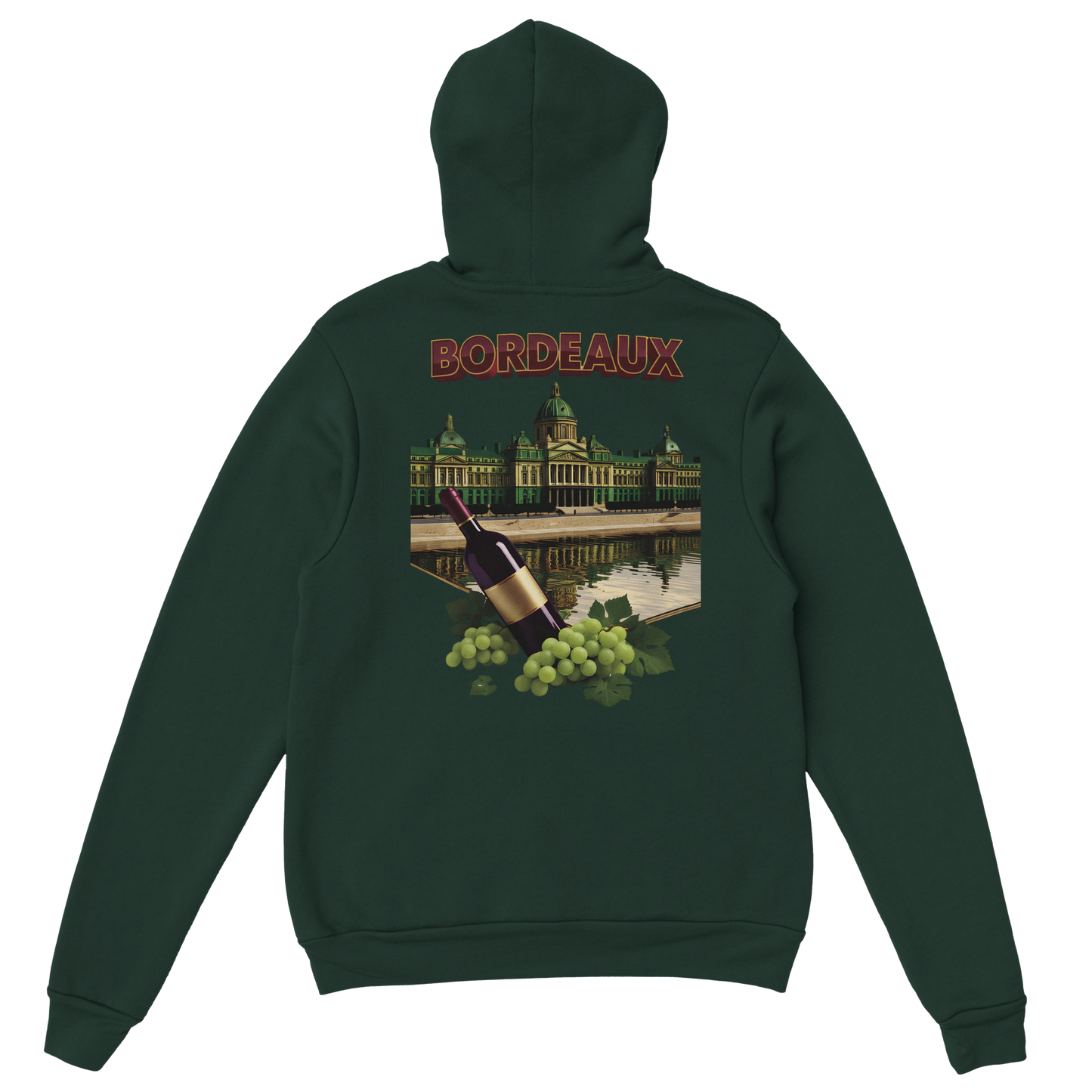 Sweat à capuche unisexe bordeaux Ville de France - Confort premium