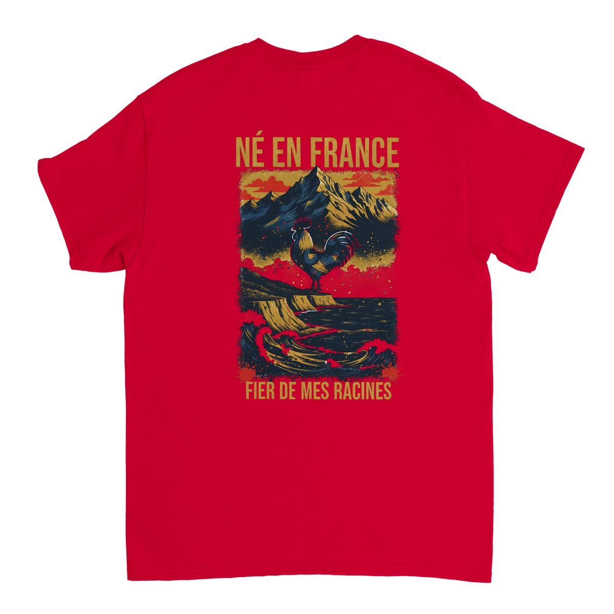T-Shirt Premium 'Né en France' – Coton Épais à Coupe Classique