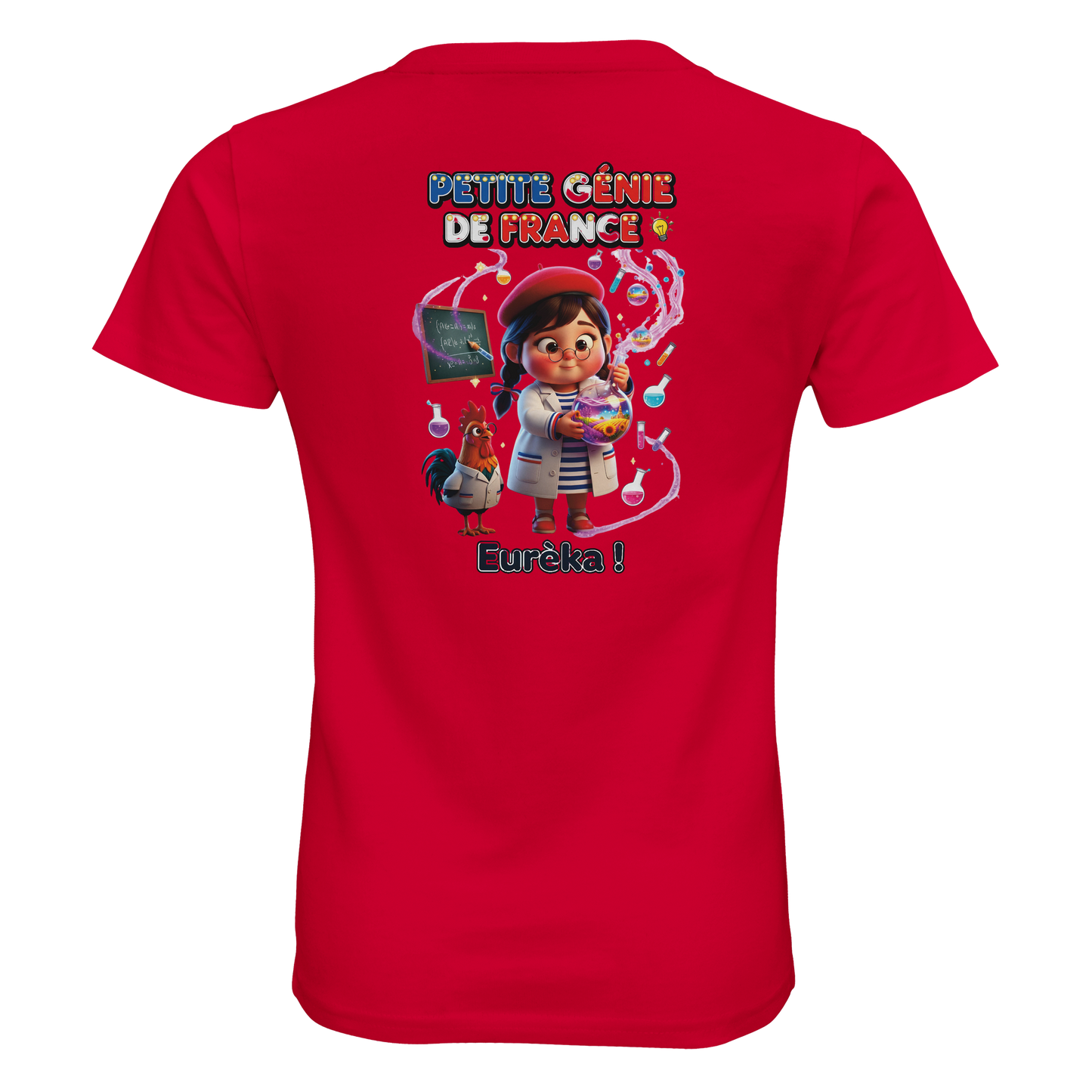 T-Shirt Fille "Petite Génie de France" - 100% Coton Bio