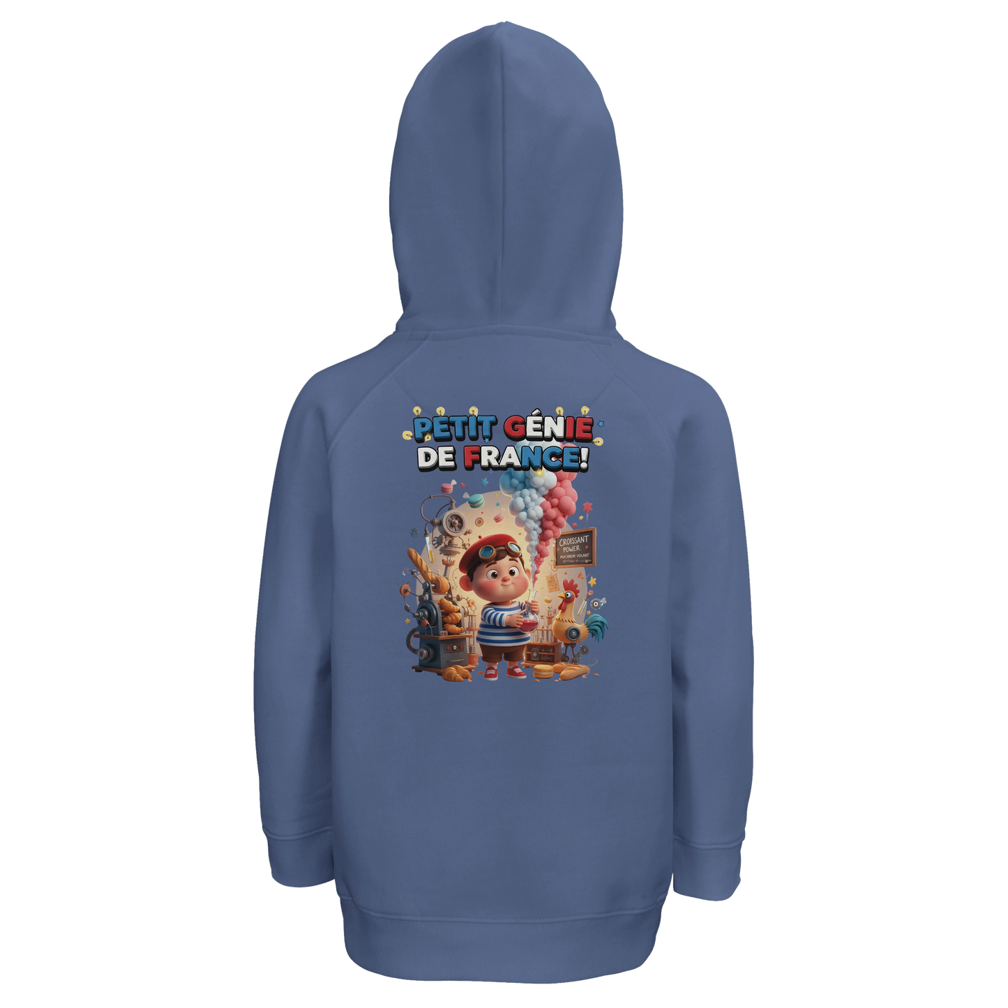 Sweat à capuche enfant - Petit Génie Français - Coton Bio
