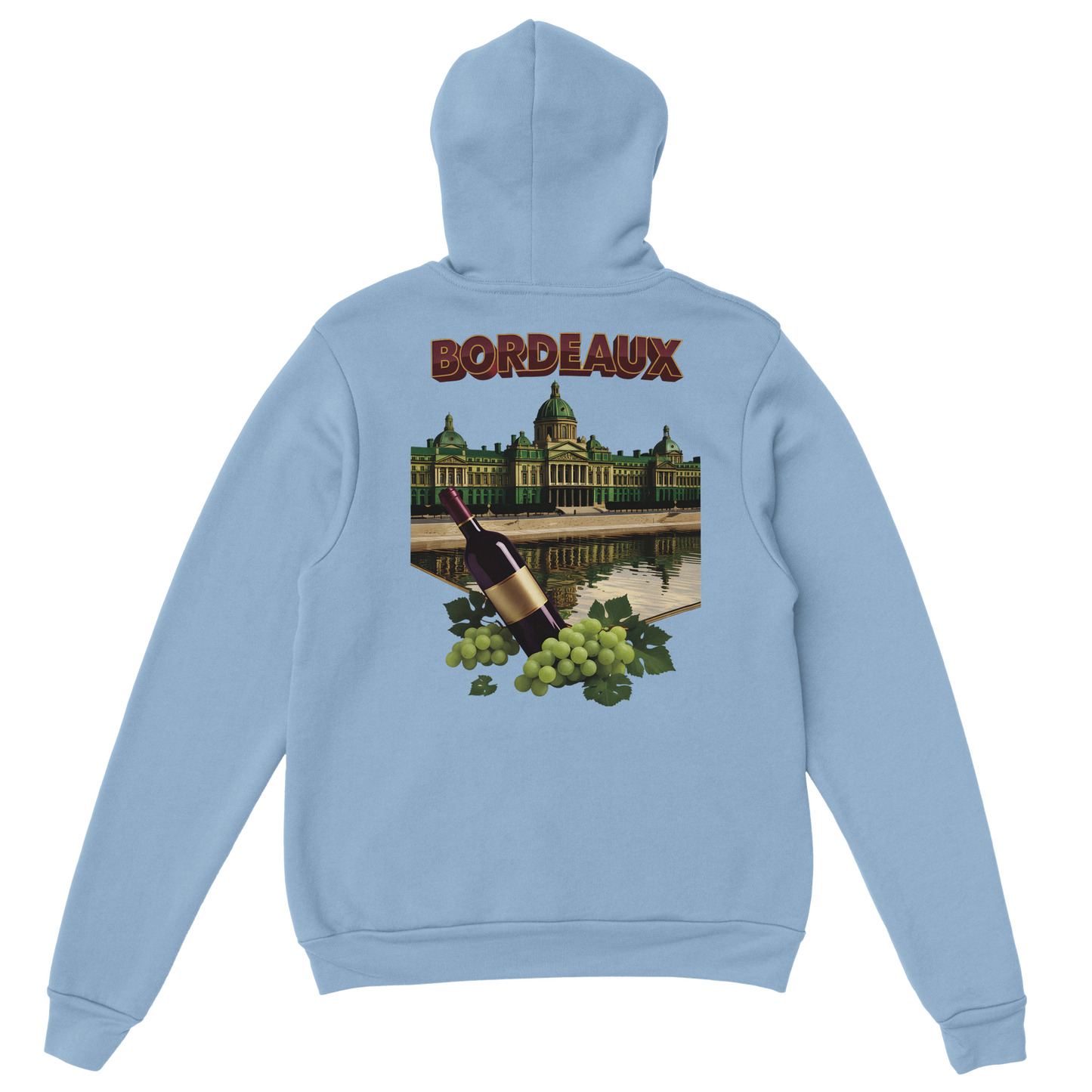 Sweat à capuche unisexe bordeaux Ville de France - Confort premium