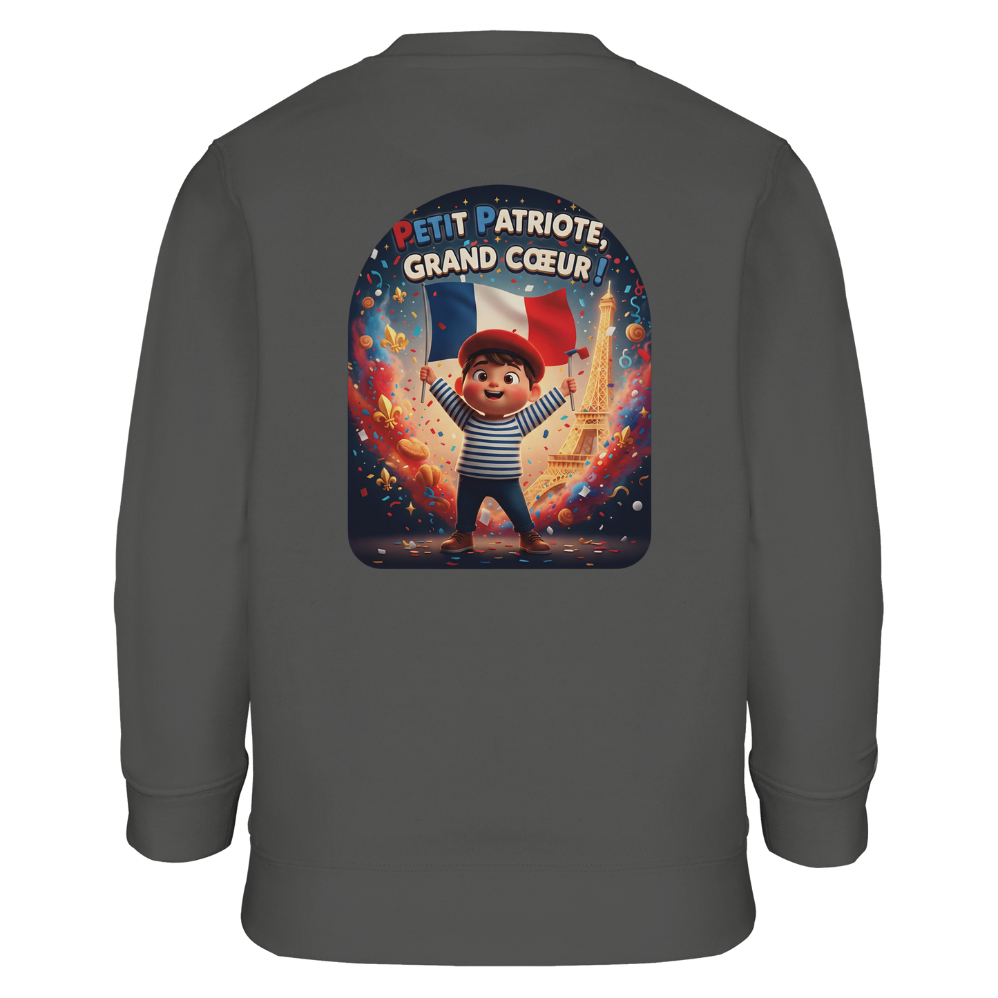 Sweat-shirt Garçon Petit Patriote - Coton Recyclé Confortable