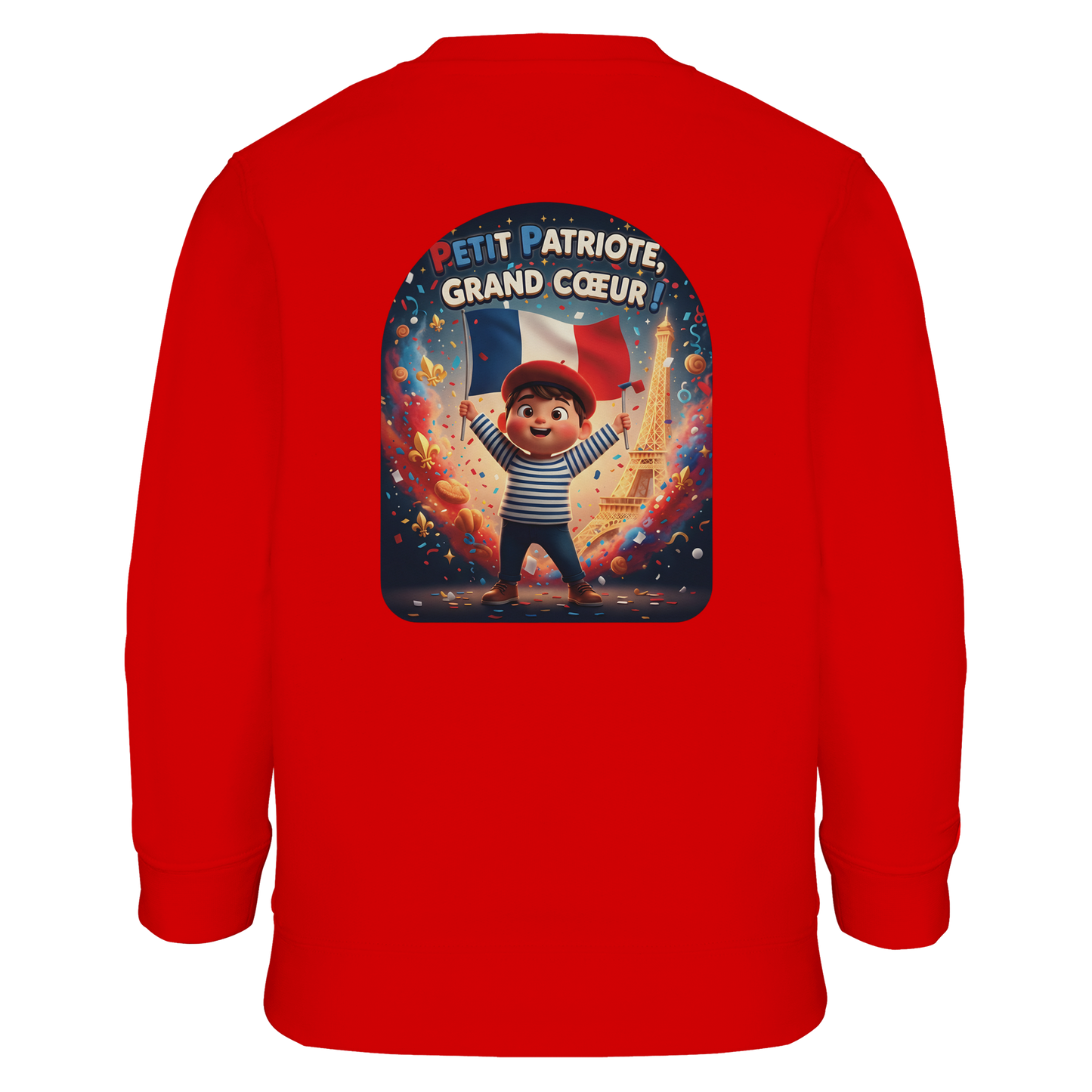 Sweat-shirt Garçon Petit Patriote - Coton Recyclé Confortable