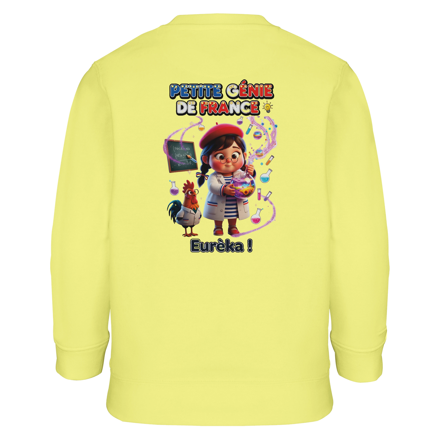 Sweat-shirt fille Petite Génie de France - Coton Recyclé Confortable