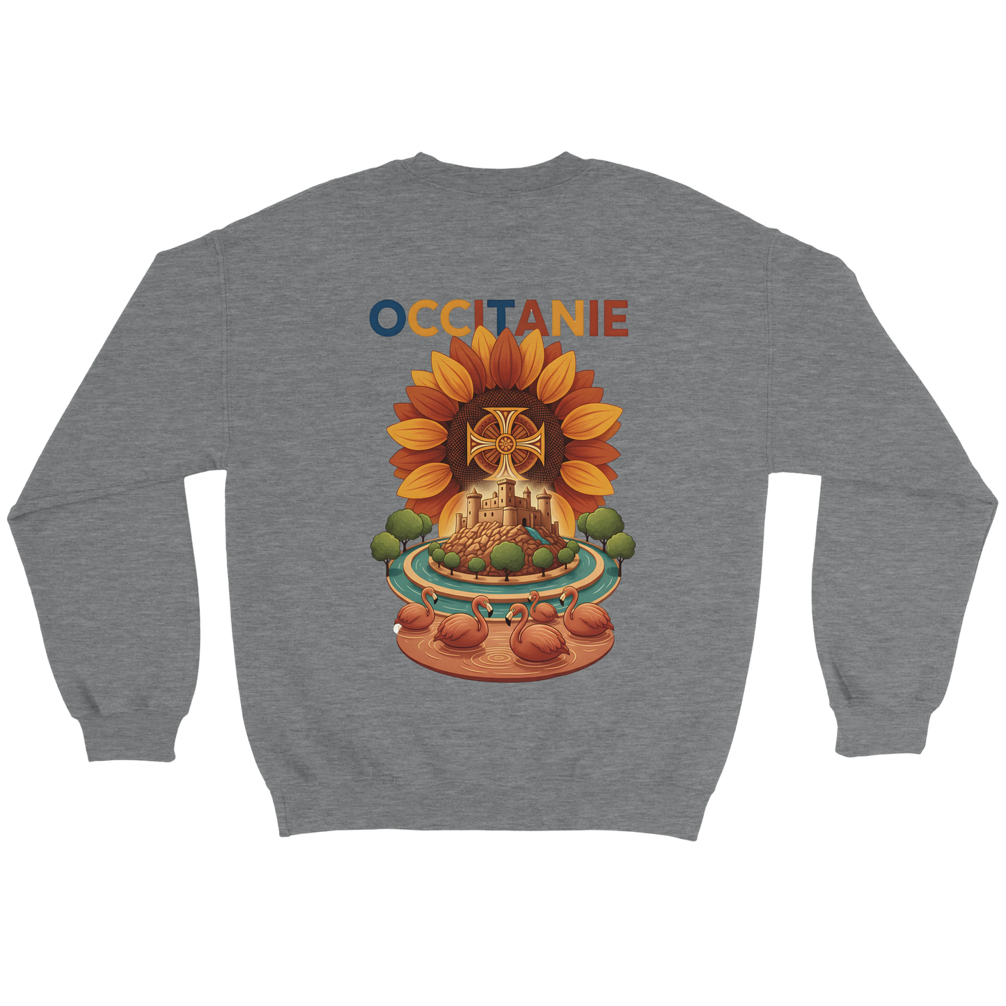 Sweat-shirt Unisexe Occitanie – Sweat Confortable et Résistant
