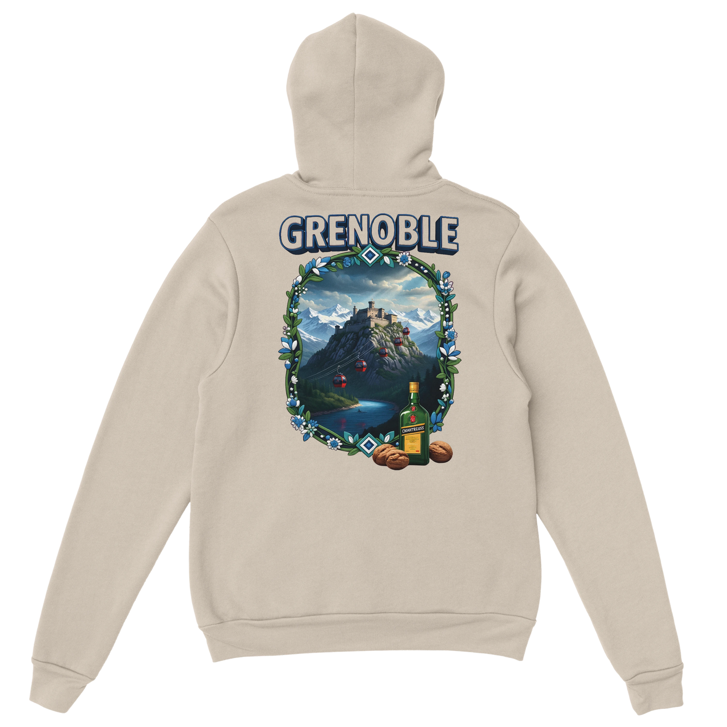 Sweat à capuche Grenoble - Collection Ville de France - Unisexe Premium