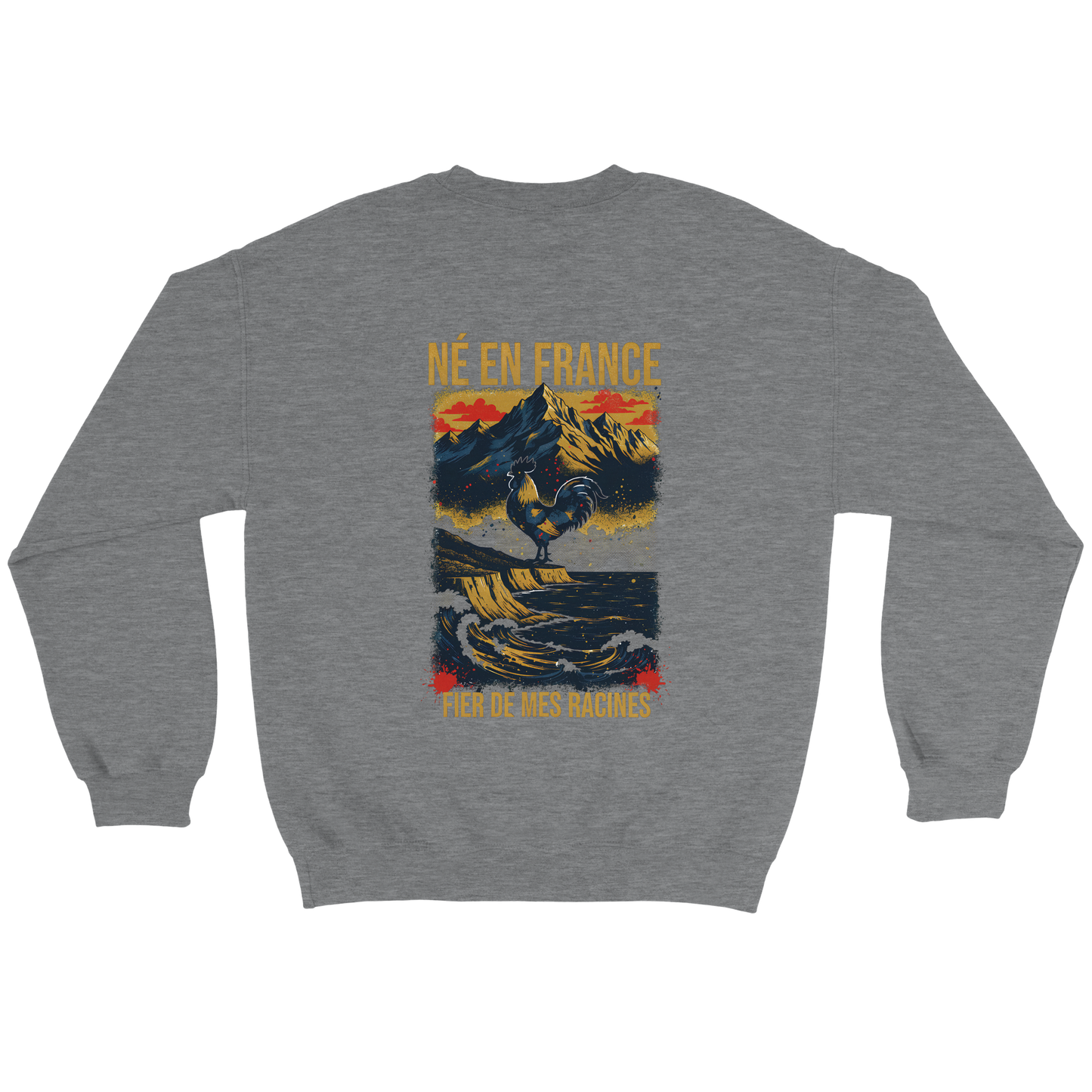 Sweat-shirt Homme « Né en France » – Confort Premium et Design Durable