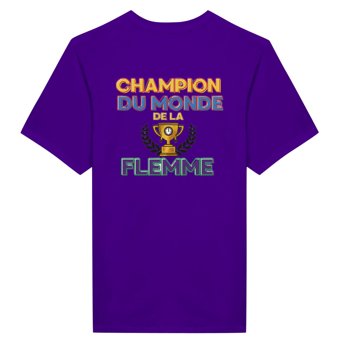 T-Shirt Homme - Champion du Monde de la Flemme - Confort Premium