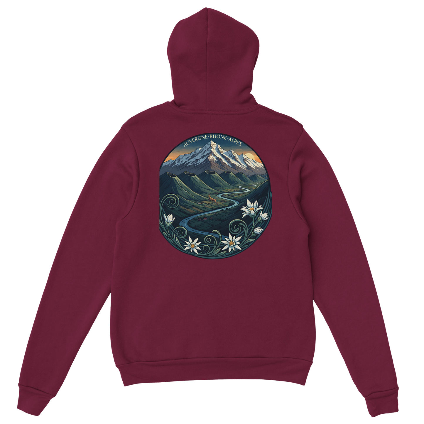 Sweat à capuche unisexe Auvergne-Rhône-Alpes – Confort et style régional