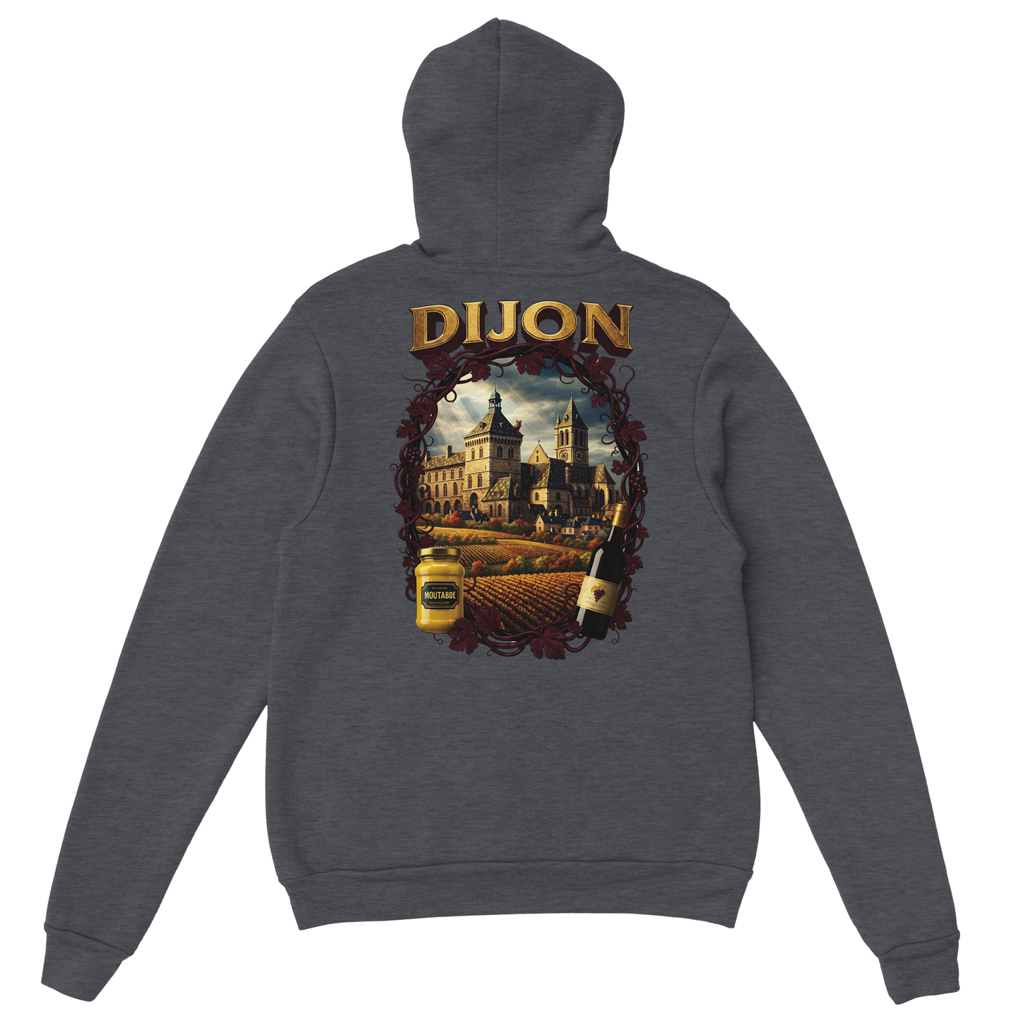Sweat à Capuche Unisexe Dijon – Ville de France – Confort Premium