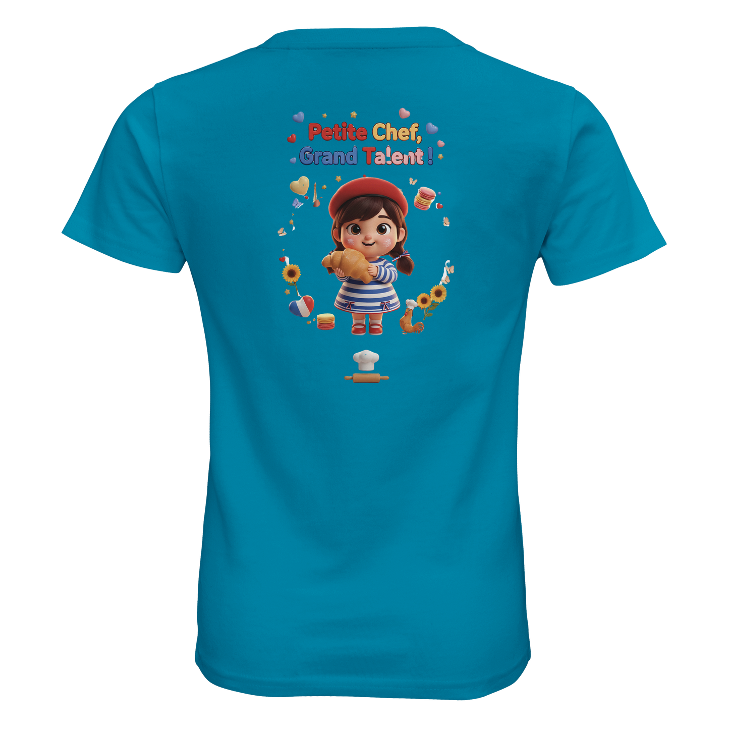 T-Shirt fille 'Petite Chef Grand Talent' – 100% Coton Bio