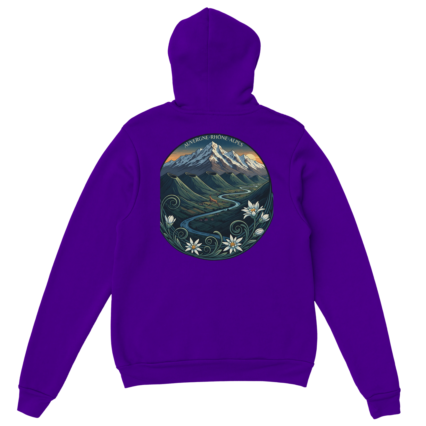 Sweat à capuche unisexe Auvergne-Rhône-Alpes – Confort et style régional