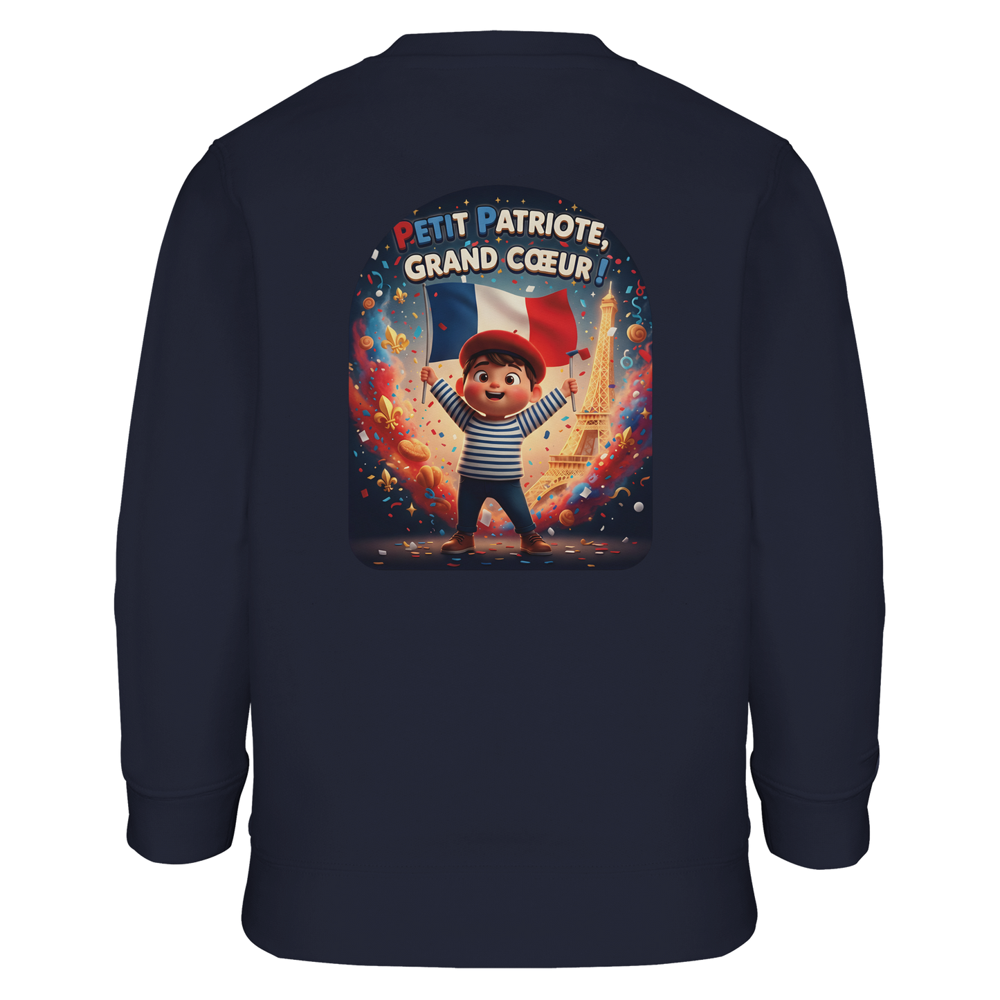 Sweat-shirt Garçon Petit Patriote - Coton Recyclé Confortable
