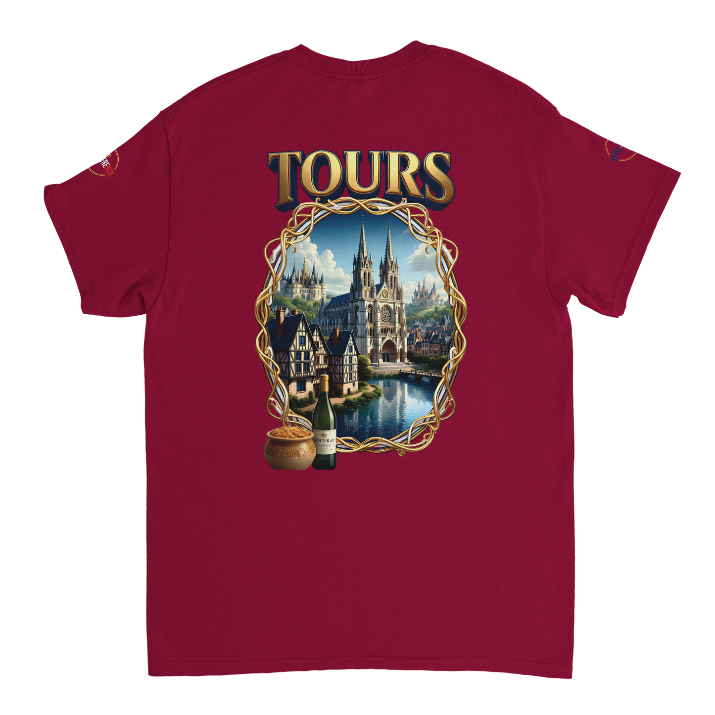 T-shirt Unisexe Tours Ville de France – Coton Épais Premium