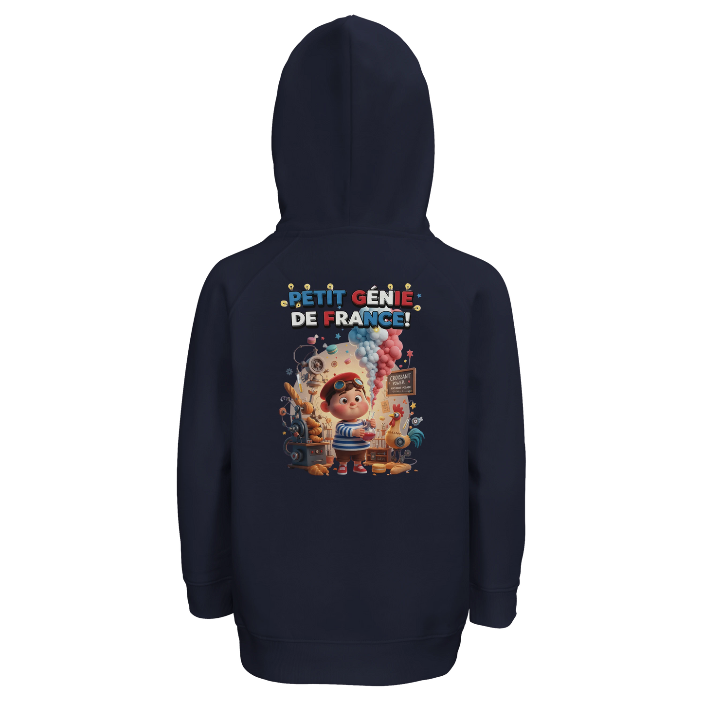 Sweat à capuche enfant - Petit Génie Français - Coton Bio