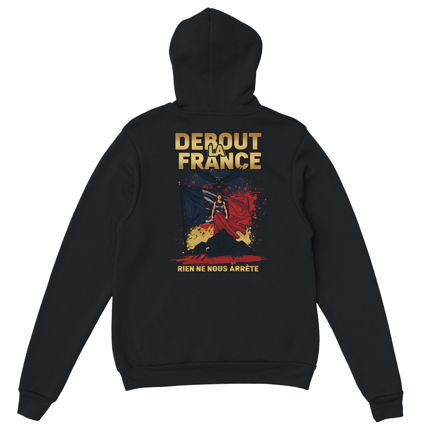 Sweat à capuche femme Debout la France - Hoodie en coton mélangé premium