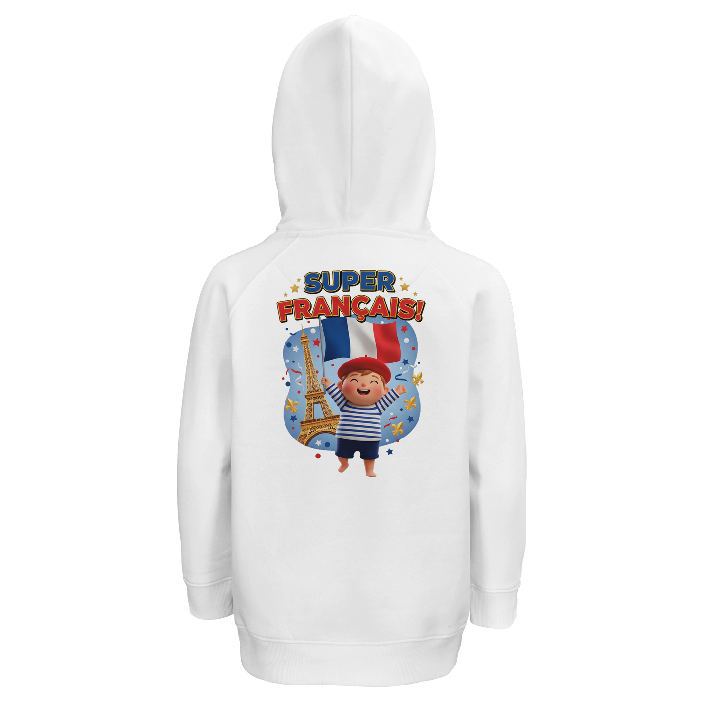 Sweat-shirt à Capuche Enfant - Design Super Français - Éco-responsable