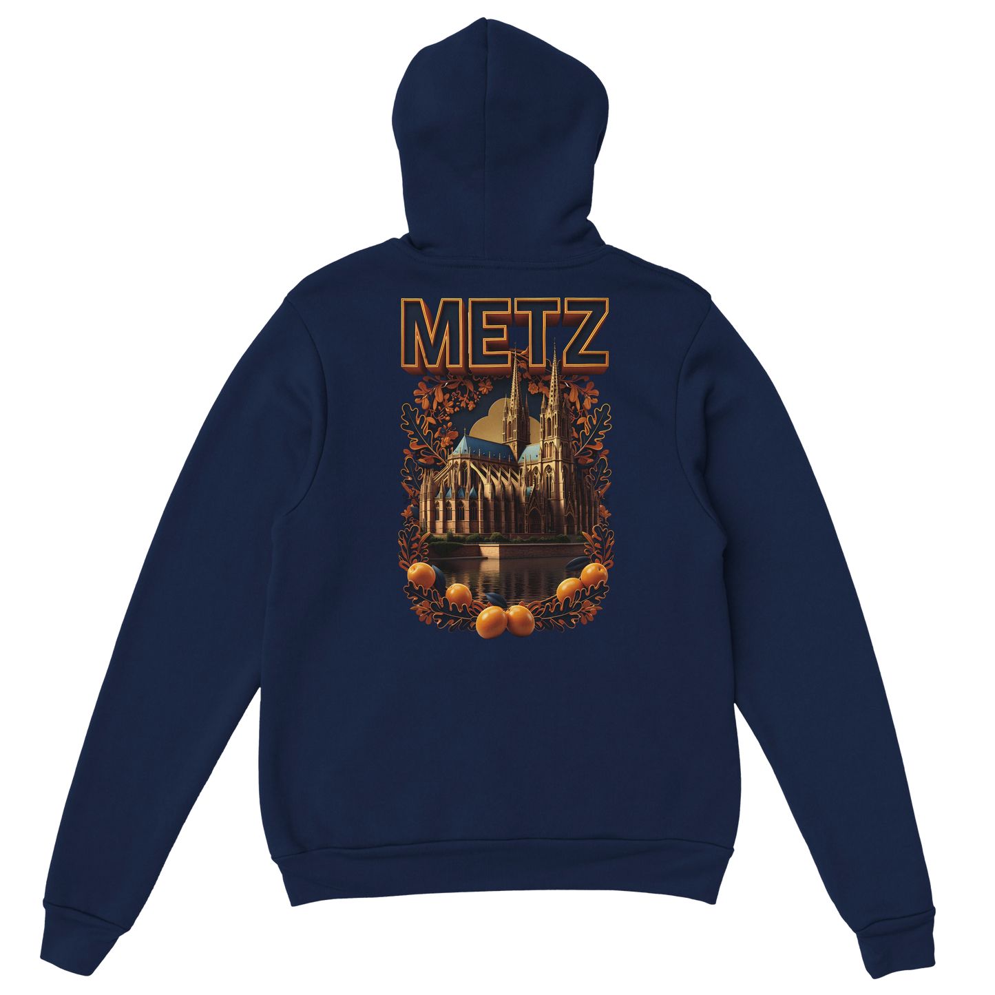 Sweat à capuche unisexe Metz - Ville de France - Design Premium