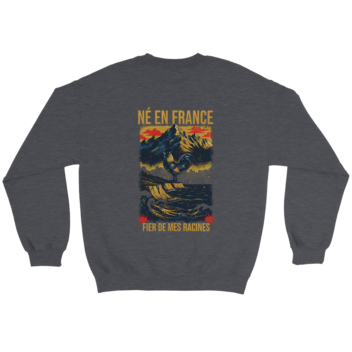 Sweat-shirt Homme « Né en France » – Confort Premium et Design Durable