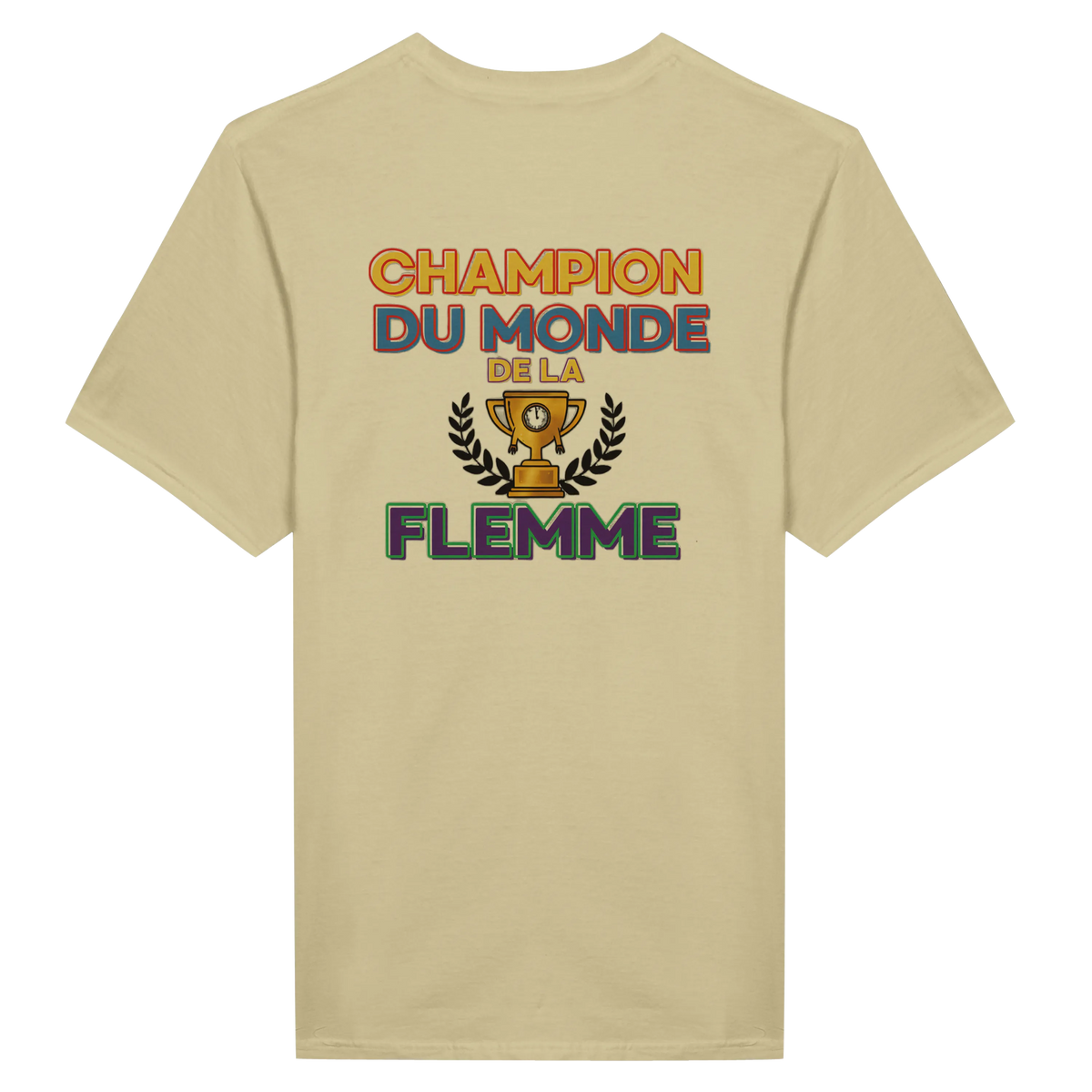 T-Shirt Homme - Champion du Monde de la Flemme - Confort Premium