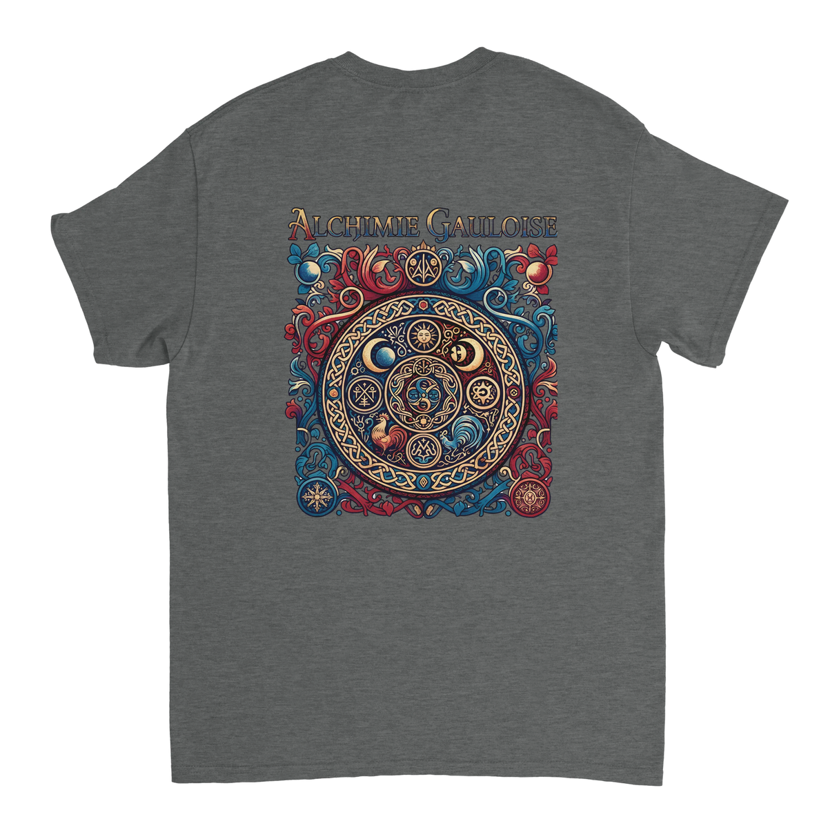 T-Shirt Homme Alchimie Gauloise – Coton Épais à Coupe Classique